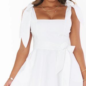 NWOT Show Me Your Mumu SMYMM Claire Mini Dress - White Poplin XL